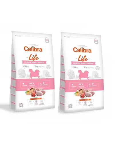 CALIBRA Dog Life Junior Small Breed Chicken hrana uscata hipoalergenica superpremium pentru caini juniori de talie mica 12 kg (2 x 6 kg)