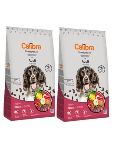 CALIBRA Dog Premium Line Adult Beef hrana uscata pentru caini adulti de toate rasele, cu vita 24 kg (2 x 12 kg)