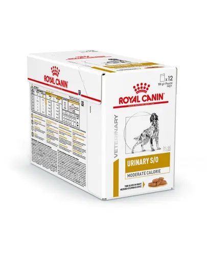 ROYAL CANIN Dog Urinary S/O Moderate Calories 24 x 100 g hrana umeda dietetica cu continut scazut de calorii pentru caini adulti cu tulburari ale tractului urinar inferior