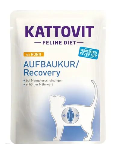 KATTOVIT Feline Diet Recovery Chicken hrana umeda dietetica pentru pisici in convalescenta, cu pui 85 g