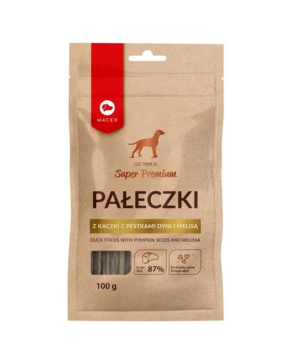 MACED Super Premium Batoane caini cu rata, seminte dovleac si lamaie 100 g