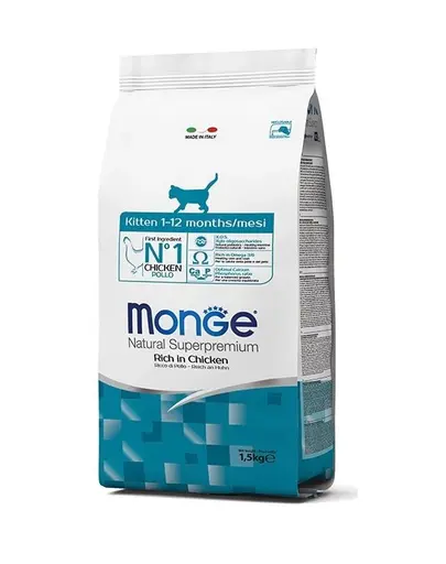 MONGE Cat Kitten Hrana uscata pisici junior, cu pui 400 g