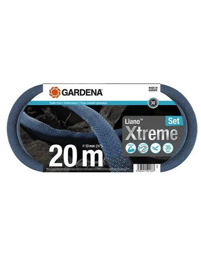 GARDENA Kit de 20 m de furtun textil Liano Xtreme