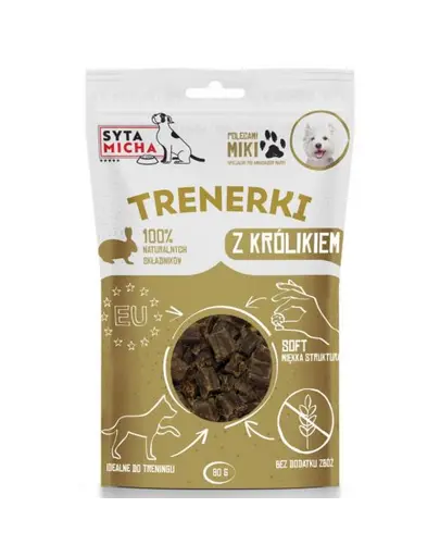 SYTA MICHA Recompense pentru dresaj cu iepure pentru caini 80 g