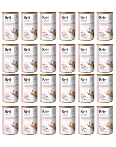 BRIT Veterinary Diet Hypoallergenic Salmon&Pea caini cu alergii 24x400 g hrana dietetica