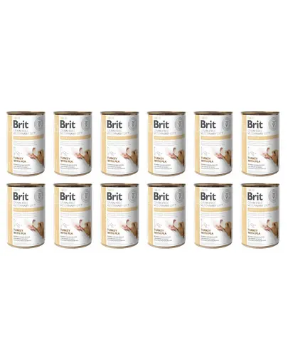 BRIT Veterinary Diet Hepatic Turkey&Pea 12x400 aliment dietetic pentru afectiuni hepatice, pentru caini