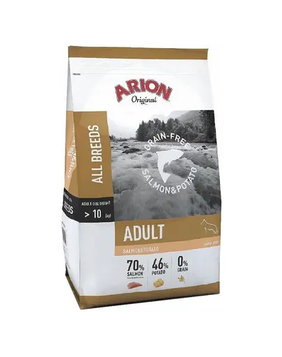 ARION Grain Free Adult Salmon&Potato 12kg Sac hrana pentru caini, cu somon si cartofi
