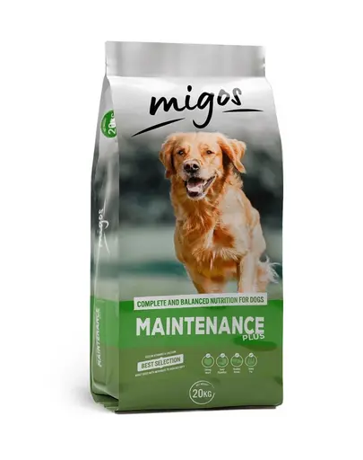 MIGOS Maintenance Plus 20 kg hrana caini cu activitate redusa, cu vitamine