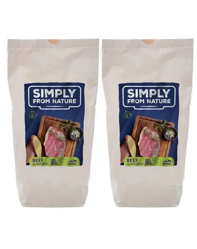 SIMPLY FROM NATURE Hrana uscata pentru caini, coapta la cuptor, cu vita 1,2 kg x 2