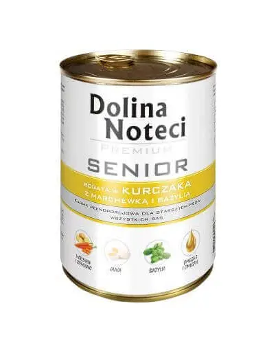 DOLINA NOTECI Premium Senior, cu pui, morcovi si busuioc 400g