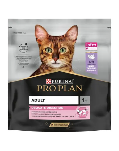 PURINA PRO PLAN Adult Delicate Digestion hrana pisici cu afectiuni digestive 400 g curcan