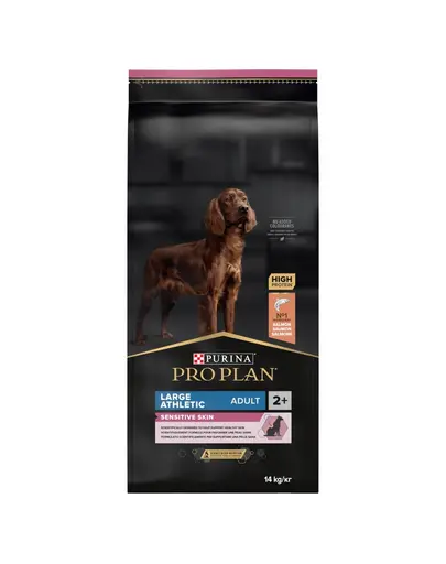 PURINA PRO PLAN Large Athletic Adult Sensitive Skin hrana uscata caini adulti de talie mare, cu somon 14 kg