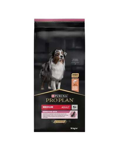 PURINA PRO PLAN MEDIUM ADULT Sensitive Skin Sac hrana caini talie medie cu piele sensibila 14kg