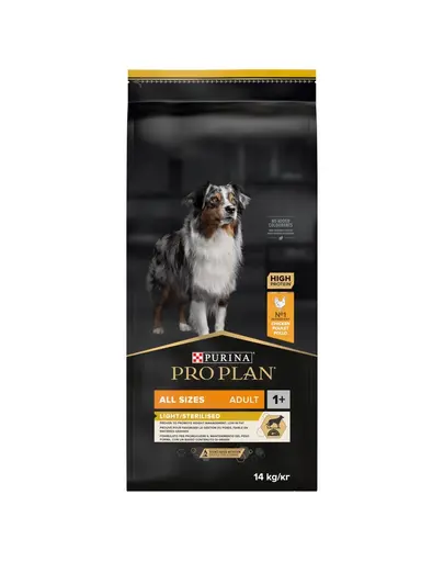 PURINA PRO PLAN ALL SIZE ADULT Light/Sterilised Hrana pentru caini adulti sterilizati 14kg