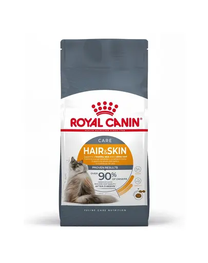 ROYAL CANIN Hair&Skin Care 10 kg hrana uscata pisica adulta pentru blana stralucitoare si piele sanatoasa + ROYAL CANIN Hair&Skin hrana umeda in sos 12 x 85 g