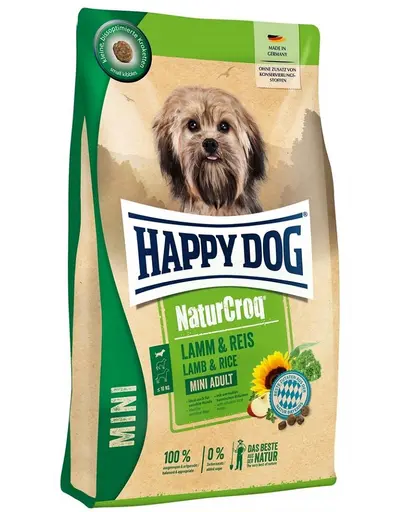 HAPPY DOG NaturCroq Mini Hrana uscata pentru caini talie mica, cu miel si orez 4kg