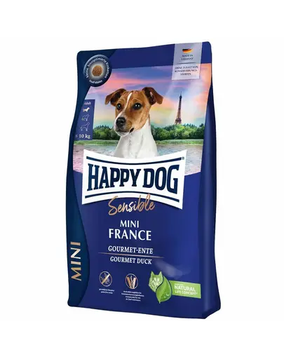 HAPPY DOG Sensible Mini France 4kg Hrana caini talie mica sensibili, cu rata