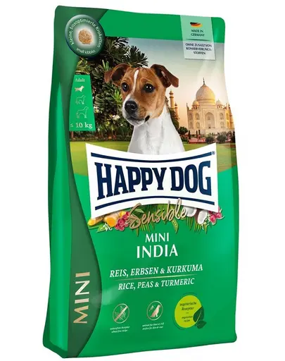 HAPPY DOG Sensible Mini India 4kg mazare, orez si turmeric