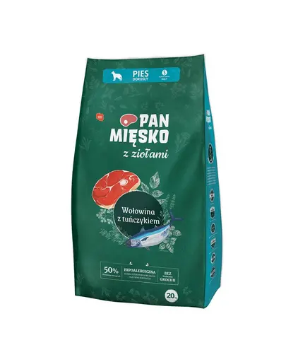 PAN MIESKO hrana caine talie mica S 20 kg ierburi aromatice, vita si ton