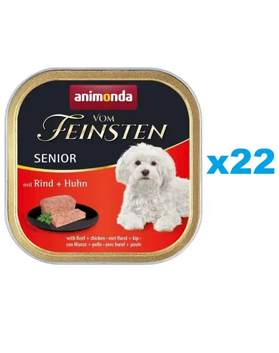 ANIMONDA Vom Feinsten Senior with Beef, Chicken 22x150 g Set hrana caini seniori, cu vita si pui