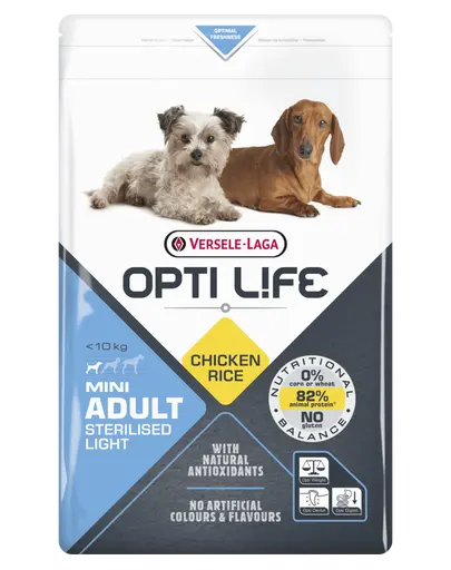 VERSELE-LAGA Opti Life Adult Light Mini hrana uscata pentru caini supraponderali/obezi de talie mica 7,5 kg