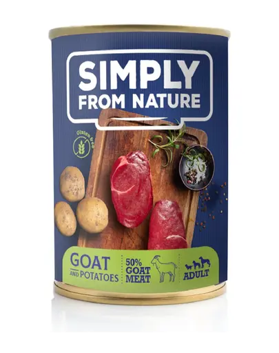SIMPLY FROM NATURE Hrana umeda pentru caini, carne de capra si cartofi 400 g