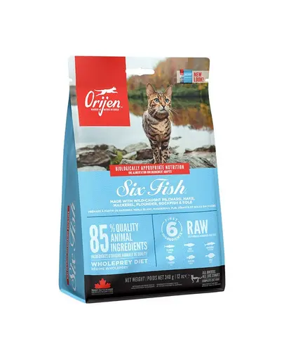 ORIJEN 6 Fish Cat 340 g Hrana uscata pisici adulte