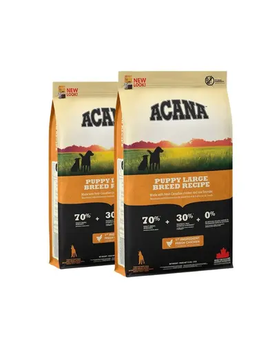 ACANA Puppy Large Breed hrana uscata caini juniori de talie mare 22,8 kg (2 x 11,4 kg)