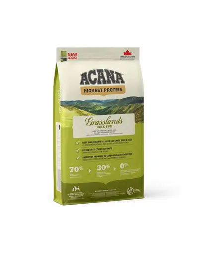ACANA Grasslands Dog hrana uscata caini adulti, cu miel si rata 11.4 kg