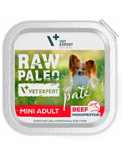 VETEXPERT Hrana umeda Raw Paleo Pate Adult Mini 150g cu vita