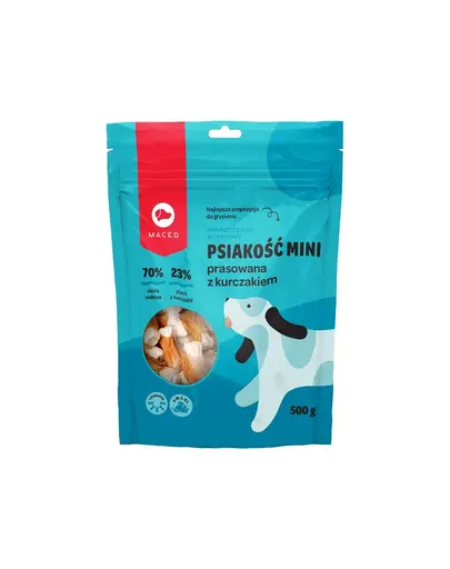 MACED Recompensa pentru caini, os presat cu pui 6 cm, 500 g