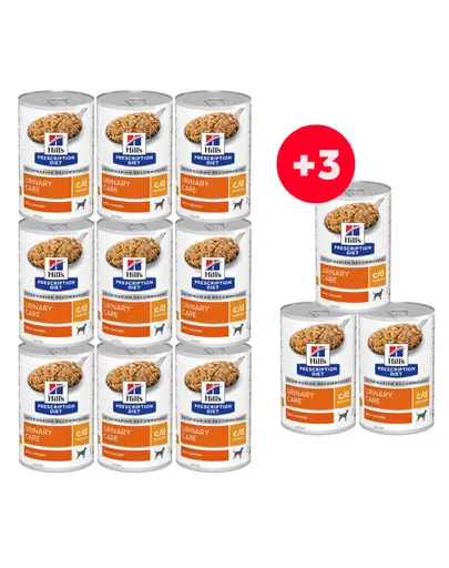 HILL'S Prescription Diet Canine c/d Multicare Urinary Care 9+3 CADOU conserva hrana dietetica caini, pentru tract urinar