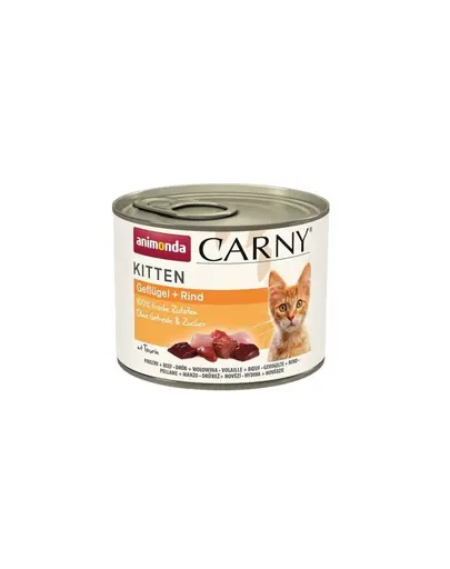 ANIMONDA Carny Kitten Poultry&Beef 200 g Hrana pisoi, cu pasare si vita