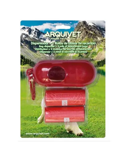 ARQUIVET Dispenser pungi fecale + 2 role pungi GRATIS