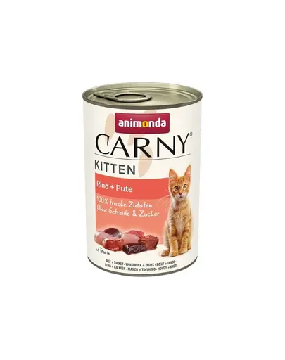 ANIMONDA Carny Kitten Beef&Turkey 400 g Cnserva hrana umeda pisoi, cu vita si curcan