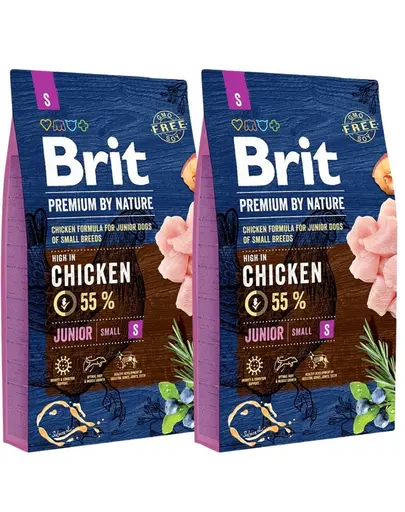 BRIT Premium By Nature Junior Small Hrana uscata pentru cainii junior si femele gestante 16 kg (2 x 8 kg)