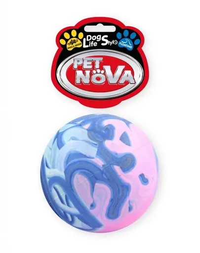 PET NOVA DOG LIFE STYLE Plina plutitoare minge de caine 7cm multicolora aroma vanilie