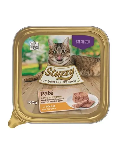 STUZZY Cat Pate pisica sterilizata, cu pui 100 g