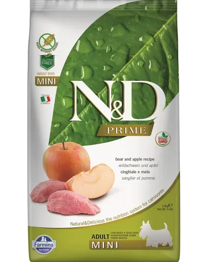 FARMINA N&D Prime Adult Mini - Hrana uscata cu carne de mistret si mar 2.5 kg