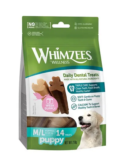 WHIMZEES Snack dentitie Puppy M/L pentru catelusi 14 buc