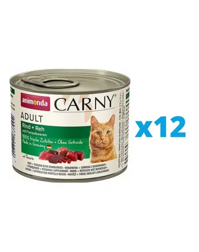 ANIMONDA Carny Hrana pentru pisici, cu vita, vanat si afine 2 x 200 g