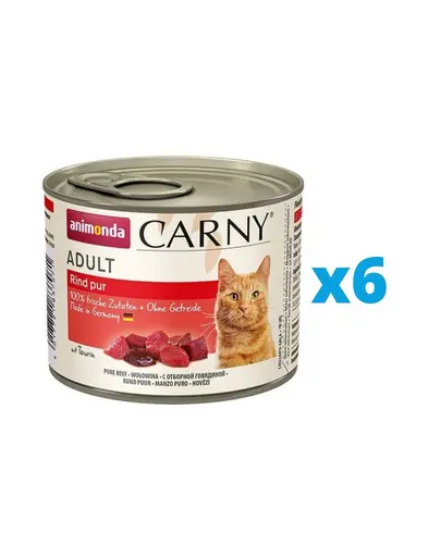 ANIMONDA Carny Adult Conserve pentru pisici, cu vita 6 x 200 g