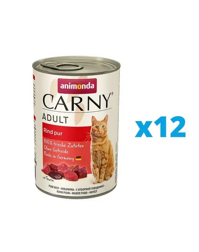 ANIMONDA Carny Adult conserve cu vita pentru pisica 12 x 400 g
