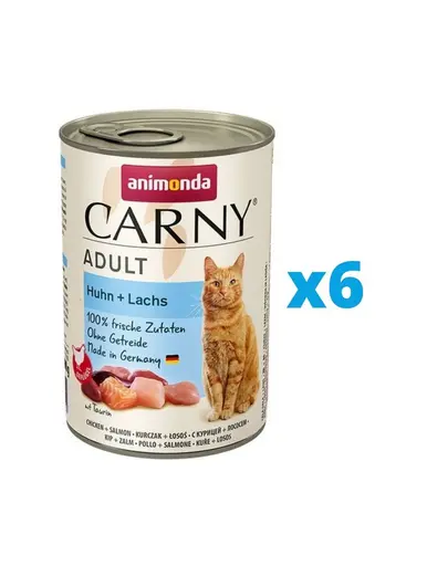 ANIMONDA Carny Adult set pui si somon hrana pisica 6 x 400 g