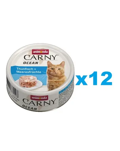 ANIMONDA Carny ocean Conserve hrana pisici, cu ton si fructe de mare 12x80g