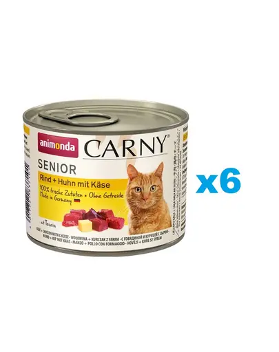ANIMONDA Carny Senior Vita, Pui si Branza 6x200 g