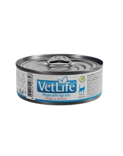 FARMINA Vet Life Hypoallergenic Pork&Potato 85g Conserva pisici cu intolerante alimentare, cu porc si cartofi