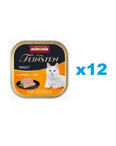 ANIMONDA Vom Feinsten Classic cu pasari de curte si vitel 12x100 g