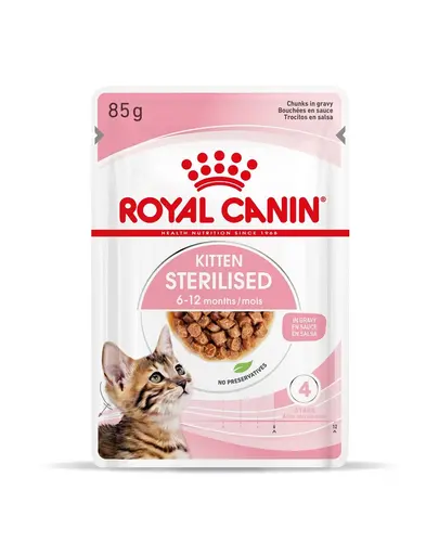 ROYAL CANIN Kitten Sterilised hrana umeda in sos pentru pisoi pana la varsta de 12 luni, sterilizata 48 x 85 g