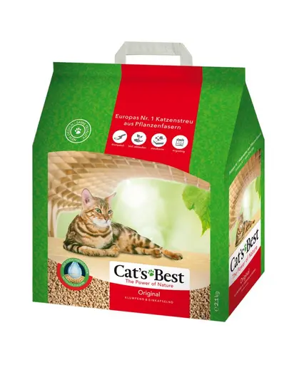 JRS Cat’s Best Original Eco Plus Asternut natural din lemn pentru litiera 5 L (2,1 kg)